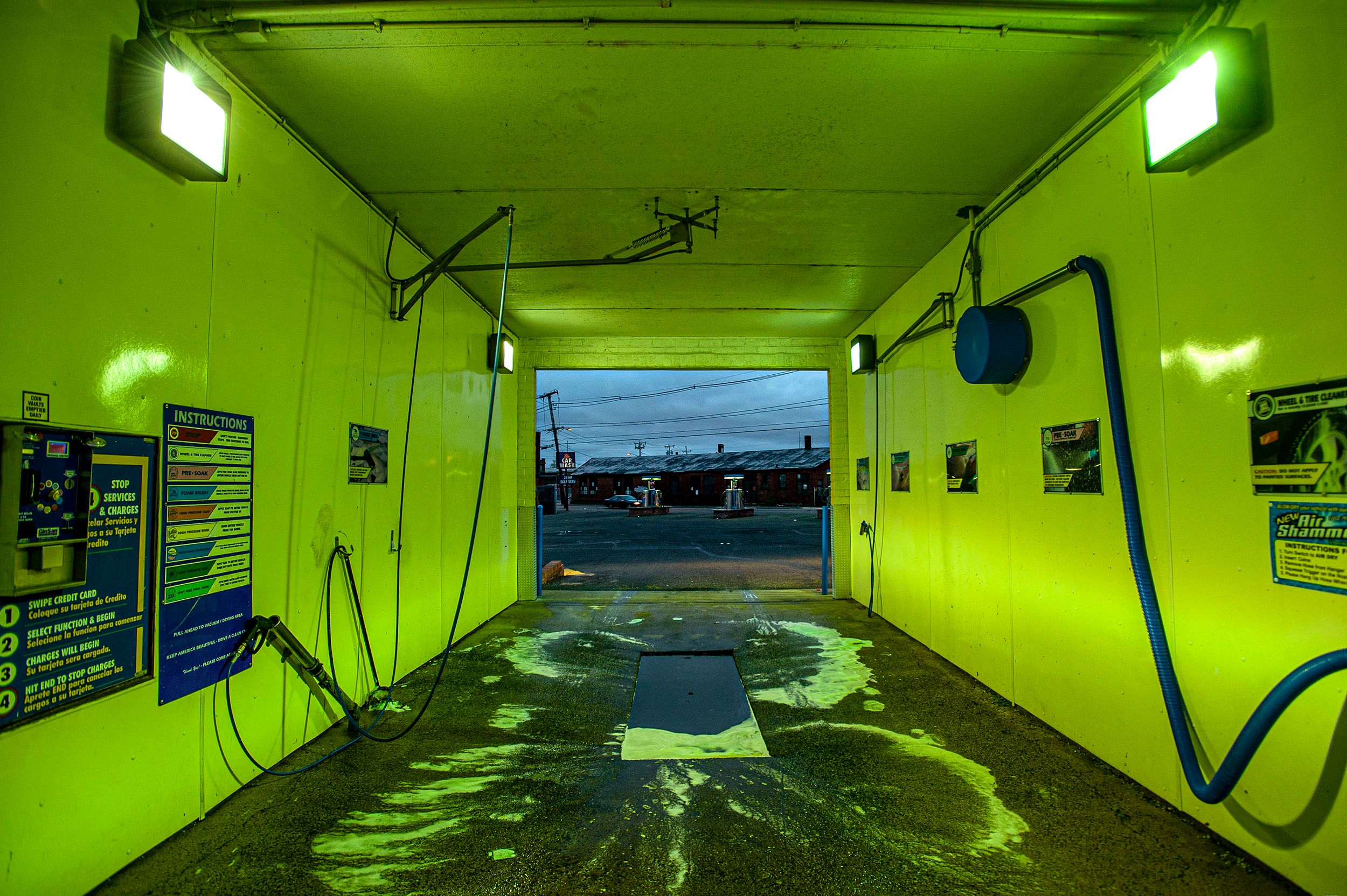 Car Wash at Dusk Steven Edson Documentary / Fine Art Photography
